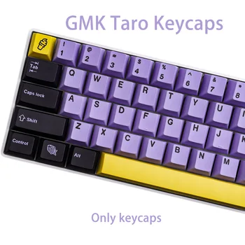 Taro PBT 130 Keys keycaps Череша Профил на БОЯ-SUB Персонализирани GMK Taro Keycaps За Механична Клавиатура / Детска механична клавиатура