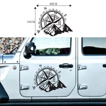 Компас графика по неравен терен автомобили стикер направи си САМ украса моделиране на фургон на колела худ vinyl переноска камион дръжки на алуминиева дограма, аксесоари