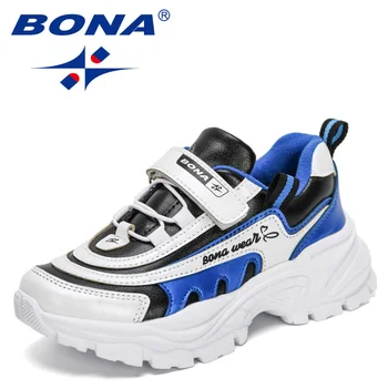 BONA 2022 Нови Дизайнерски Модни Маратонки, Детска Мода, Спортни Обувки, Детски Леки Маратонки За бягане, Удобни Обувки за юноши
