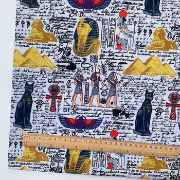 Пирамида на Африканския Египетски Език, Вестници, Дигитален Печат полиестер памучен Плат за Шиене Материал Сам Риза Рокля Дрехи