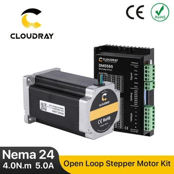 Cloudray Nema 24 Драйвер за стъпков мотор Комплект с Отворен Контур 4.0 N. m 5A 1.4 A-5.6 A 18-50 vdc за 3D-принтер с ЦПУ Гравировально-Фреза