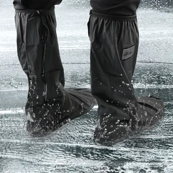 Водоустойчива за Дъждовния Снежен Ден Нескользящие Бахилы за Мотоциклет, Скутер, Велосипед, Водоустойчиви Калъфи за Обувки, 1 чифт Факт за Обувки Унисекс