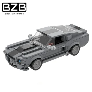 BZB MOC Mustang 59771 Супер Състезания Магистралата Високотехнологичен Автомобил Градивен елемент на Модел на Деца, Момчета САМ Забавни Играчки са най-Добрите Подаръци