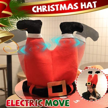 Най-забавната Пародия на Шега Електрическа Коледна Шапка Електрически Коледен Подарък Кукла Пее Песни Панталони Дядо Играчка, Подарък За деца, Възрастни В Наличност