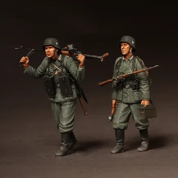 1/35 Фигури от Смола на Модела Комплекти на Втората световна война германски пехотинци на поход в разглобено формата на небоядисана
