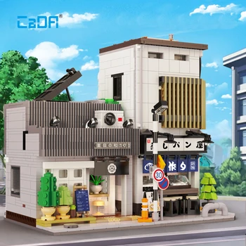 В НАЛИЧНОСТ CADA Японската Градска Лятна кафе-сладкарница Строителни Блокове Baozi Shop Street View Строителни Тухли Детски Играчки Подарък
