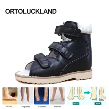 Ortoluckland Сандали за момчета Лятото на 2022 Детска Ортопедична Черна Училищна Обувки За малки Момичета плоски стъпала на платформата от 2 до 8 години