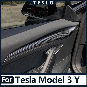 Тампон За Довършване на Вътрешната Врата на Автомобил Tesla Model 3 Y 2021-2022 ABS Защитен Стикер в Стил водя Аксесоари За Промяна на интериора