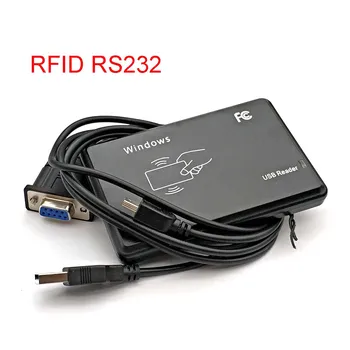 Маркова Новост R21D Черно RFID Сензор за близост Интелигентни ID Card Reader 125 khz EM4100 TK4100 EM Card Reader RS232 Интерфейс