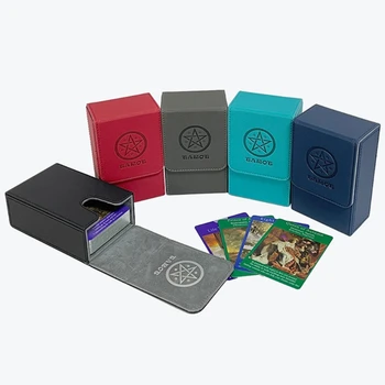 Изкуствена Кожа Таро Калъф За Съхранение на Капацитет на Контейнера За Събиране на MTG Oracle Карти Покер Организатор Настолна Игра Ръкав Карти на Притежателя Кутия