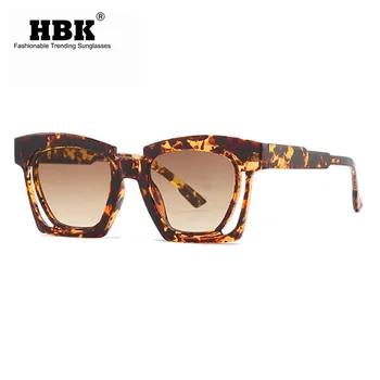 HBK 2021 Нови Малки Квадратни Слънчеви Очила Дамски Модни Пластмасови Рамки Vintage слънчеви Очила Мъжки Нюанси на Ретро Градиентные Цвят Oculos UV400