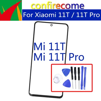 За Xiaomi 11T Pro 2107113SG Панел докосване на екрана на Предната Външна Стъклена Леща За Xiaomi 11T 21081111RG LCD стъкло с Подмяна на ОСА