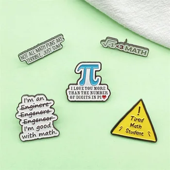 Креативна Забавно Геометрична Химия Периферното Уравнение Дизайн Метална Эмалевая Брошка Пуловер На Жени За Дрехи, Аксесоари, Бижута, Подаръци