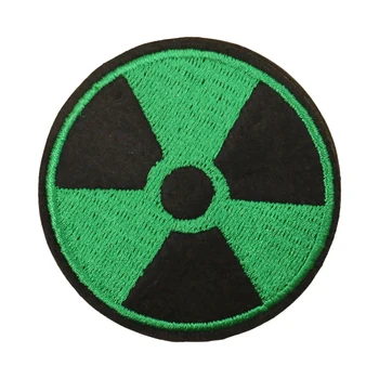 Ядрени Кръпка Ядрена Бродерия Кръпка Опасен Знак За Дрехи, Раници Шапки Риза САМ Плат За Дрехи, Раници Шапки