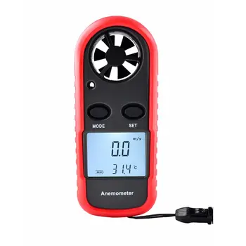 Мини Цифров Анемометр 0-30 м/с Измерване на Скоростта на вятъра - 10 ~ 45В Тестер Температура Anemometro LCD дисплей с Подсветка Инструменти за измерване на скоростта на въздуха