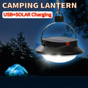 200 W Къмпинг Фенер Преносим Палатка Лампа за Къмпинг USB Акумулаторна Открит Лампа Кука Водоустойчив Авариен Градина Слънчева Светлина