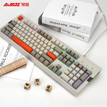 Ajazz ak510 шоколад, череша механична клавиатура cherry ос game office 104 клавиша ретро механична клавиатура в два цвята химикалка делото SA