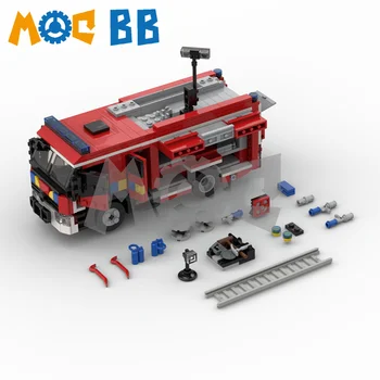 MOC Малка Пожарна кола Строителни Блокове са Съвместими с LE Строителни Блокове на детски Играчки Образователни Играчки за Детски Празнични Подаръци