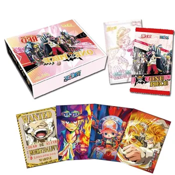 Продажба на едро Аниме One Piece Collection Booster Карти Последната Глава RED Theater Edition Кутия Сияние Бормашина Флаш Стереоскопични Карта