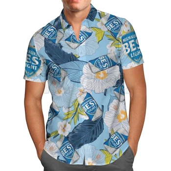 Летни Мъжки Ризи с Тропически Напитки, Хавайски Ризи с 3D Принтом, Мъжки и женски Кратки Ежедневни Ризи в стил Харадзюку, Унисекс, Евро Размер 5XL