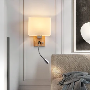 Скандинавски Модерен Нощни LED монтиран на стената Лампа Креативна Плат Спалня, Всекидневна Декор За Преминаване на Стената Лампа, Антре Светлина Начало Декор Лукс