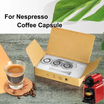 RECAFIMIL Множество Кафе Капсула за Nespresso Mahicne Crema Филтър Кафеена Чаша от Неръждаема Стомана за Еспресо Lattissima Чайник