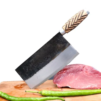 Китайски Традиционен Стил С Ръчно Изработени Изкован Железен Нож, Кухненски Нож За Рязане На Месо, Зеленчуци, Многофункционални Ножове За Рязане На Риба
