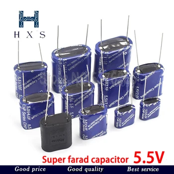 1 бр. суперконденсатор фарадный кондензатор комбиниран тип 5,5 0,5 F/1F/2F/3,5 F/4F/5F/7,5 F/10Е/15F