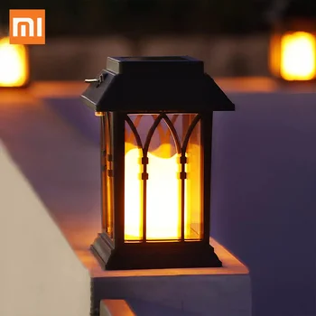 Xiaomi Открит Градина Свещ Фенерче На Слънчеви Батерии Автоматично Включване на Светлината Водоустойчив Здрав Лампа за Двор Градина с Декоративен