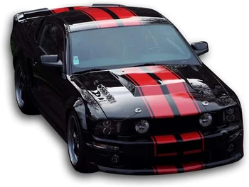 Мехурчета Дизайн на Стикер, Стикер с Графичен отпред Назад в лента от Комплекта е Съвместим с Ford Mustang GT 2005 2010 2011 2012 2014
