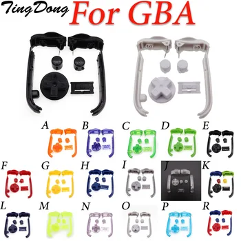 Многоцветни сменяеми бутони на Клавиатурата L R A B Бутон за Gameboy Advance Рамка Бутони За GBA D Подложки Бутон за включване изключване на захранването