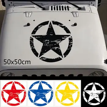 50x50 см Автомобилни Стикери Армията Звезда Стикер за Джип Стикер Голяма Vinyl Военна Графична Стикер за Повечето Превозни Средства Авто Екстериора