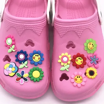 1бр Пъстри Цветя За Обувки-Малко Цвете Обувки Чар DIY Обувки Ключалката Аксесоари За Гривна Дете Вътор X-mas Момиче Подарък
