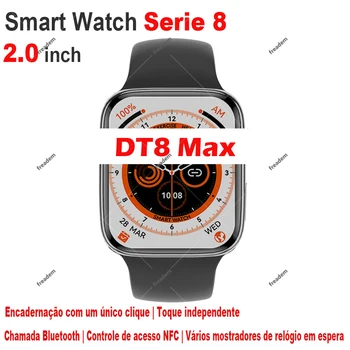 DT8 Max Смарт Часовник Серия 8 за Мъже 2,0 Инча БТ Предизвикателство Игра за Мониторинг на сърдечната честота GPS Проследяване DT № 1 8 Смарт Часовници Vs W28 Pro