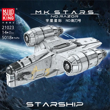 Нова Форма на King 21023 Star Plan Играчки 5018 бр. Самобръсначка Звездните Строителни Блокове Дирижабъл Тухли на Бъдещия Космически Кораб Модел Комплекти Играчки