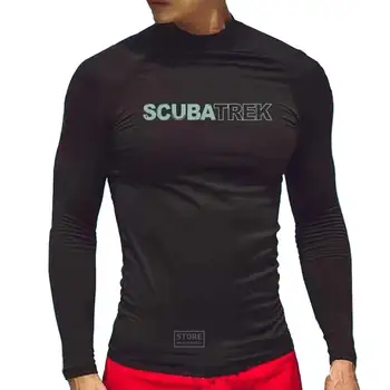 Тениска за плуване, Бански костюм, Мъжки UV-защита, Плажна Защита От Акне, Сърфинг, Гмуркане, Рашгард, Бански костюми, Бански костюм С Дълъг Ръкав, Тениска, за да сърфират
