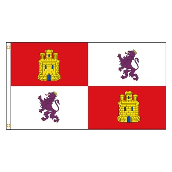 3x5 фута 90x150 см Испания Испански Флаг на Кастилия Леон