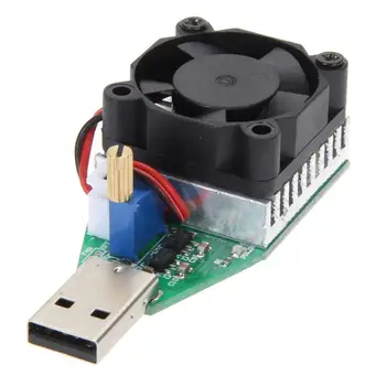 15 W Електронен Товарните резистор USB Тестер Ток Битов Измерване на Капацитета на Батерията с Вентилатор Регулируем захранващ Блок за Откриване на