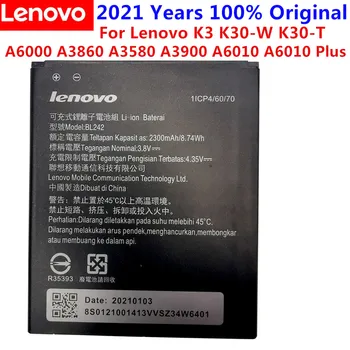Нова Висококачествена Батерия BL242 За Lenovo K3 K30-W K30-T A6000 A3860 A3580 A3900 A6010 A6010 Plus Батерии за мобилни телефони