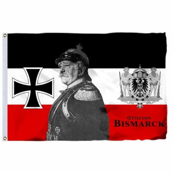 Прусия Пруски Флаг Ото Фон Бисмарк 3x5 фута 90X150 см Първата световна война немски Немски Знамена и плакати За Декорация на Дома