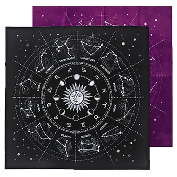 Дванадесет съзвездия любов кариера на оракул карта покривка на звездното небе тароб кадифе и предсказания олтар плат