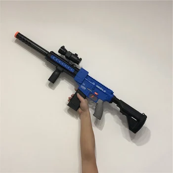 Сини електрически Играчки Пистолети За Момчета С меки Куршум Страйкбол Пластмасов Модел на Оръжия Cosplay Grops Подарък За Рожден Ден