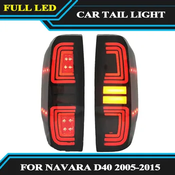 Отзад Задна Светлина За Nissan Navara D40 2005 2015 Червен черен Led Задна Светлина един комплект Автомобилен стайлинг Спирачна сигнална лампа