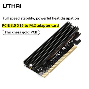 UTHAI TXB008 m.2 Адаптер PCIE3.0 Компютърна Високоскоростна карта за разширяване на X16 твърд диск NVME Адаптер, PCIE Адаптера M. 2 X16