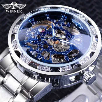 2022 Нови Механични Часовници Мъжка Мода За Свободното Време Класически-Популярните Выдалбливают Планински Кристал, Ръчни Механични Часовници Reloj Hombre