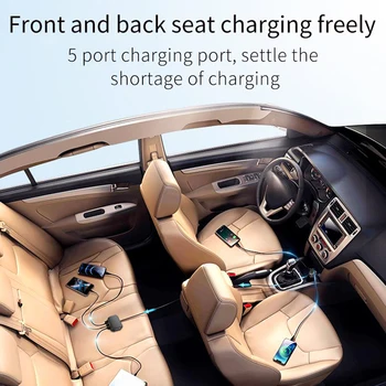 Зарядно за кола за Задната Седалка 31 W 3 USB Двойно-C Auto Предното и Задното Зарядно Устройство Адаптер Универсално Зарядно Аксесоари за Автомобил Suv Камион