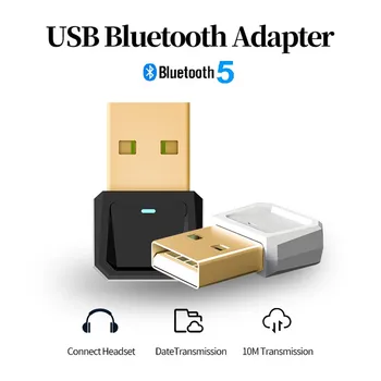 Kebidumei Bluetooth 5,0 USB Dongle Адаптер за PC Компютърен Говорител Безжична Мишка Bluetooth Музикален Аудиоприемник
