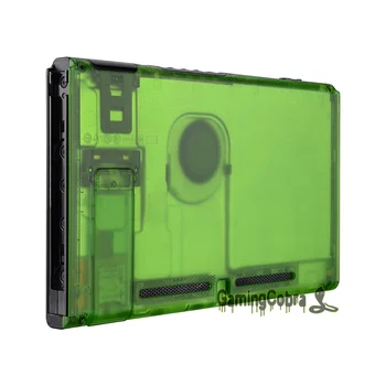 eXtremeRate Обичай Прозрачен Прозрачен Зелен Взаимозаменяеми Камерата на Задния Панел на Конзолата Калъфче за Конзолата NS Switch със Стойка