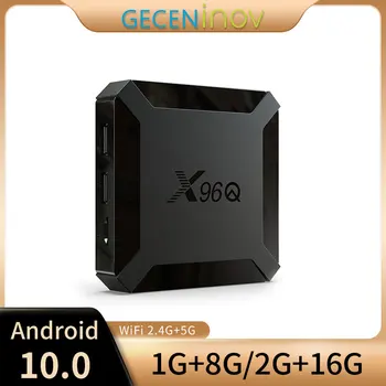 4k X96Q Smart TV Box Android 10,0 HD2.0 Allwinner H313 Четириядрен телеприставка 1G/8GB 2G / 16GB 1080P 2,4 G WiFi медия плеър
