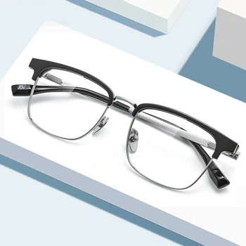 Синя Светлина Блокер Очила, Рамки за Очила Чист Титан Пълен Ръб Предписани Очила с Рецепта Oculos Grau De BV7005V